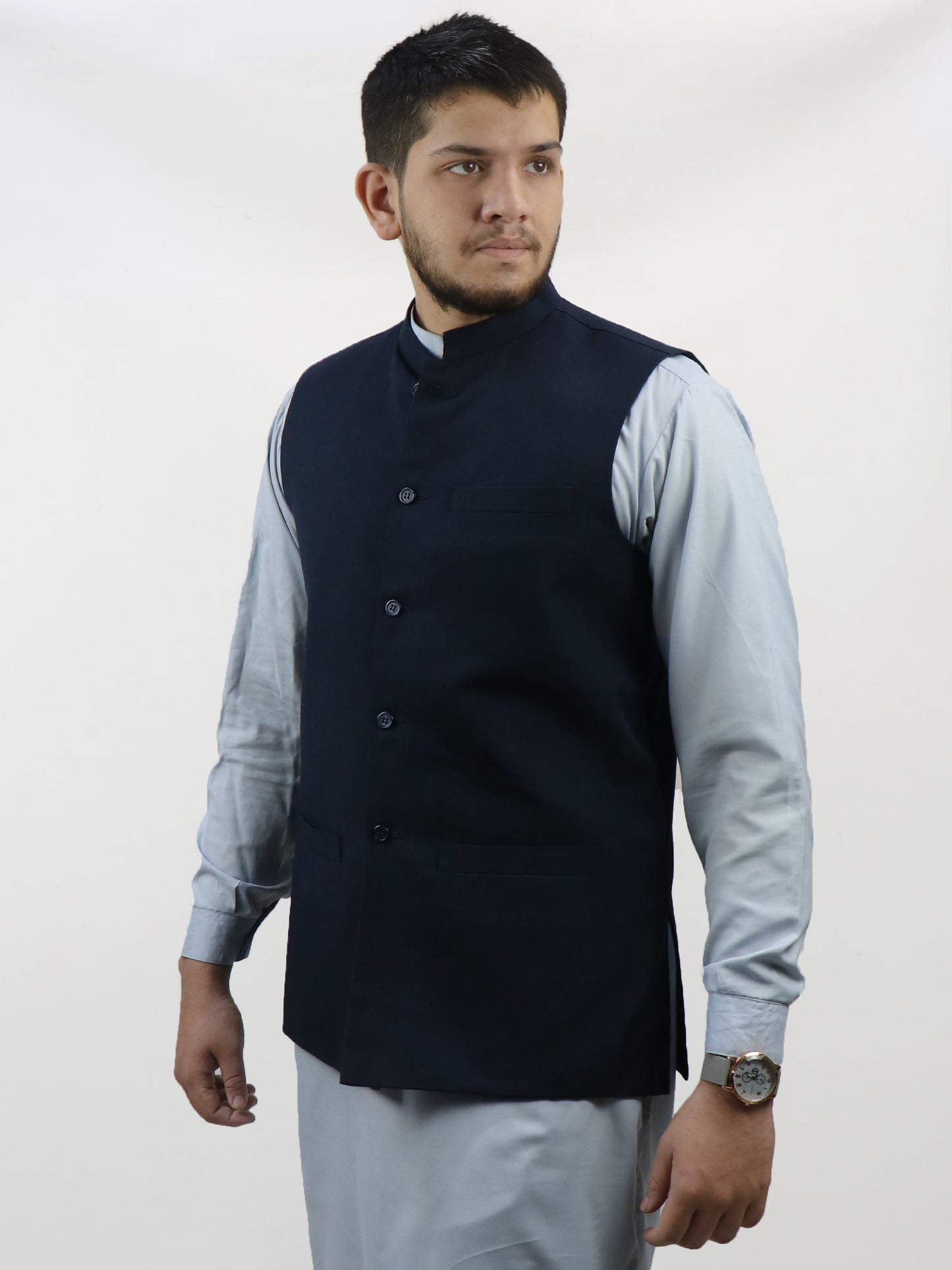 Navy Blue Waistcoat for Men MW01