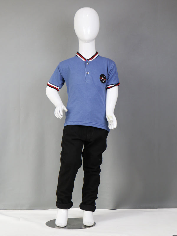 TB Boy T-Shirt 3 Yrs - 8 Yrs G-Blue