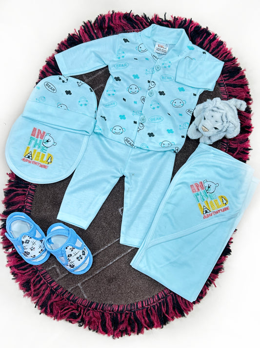 0Mth - 3Mth The Wild 5Pcs Gift Set For Newborn HG NBGS235