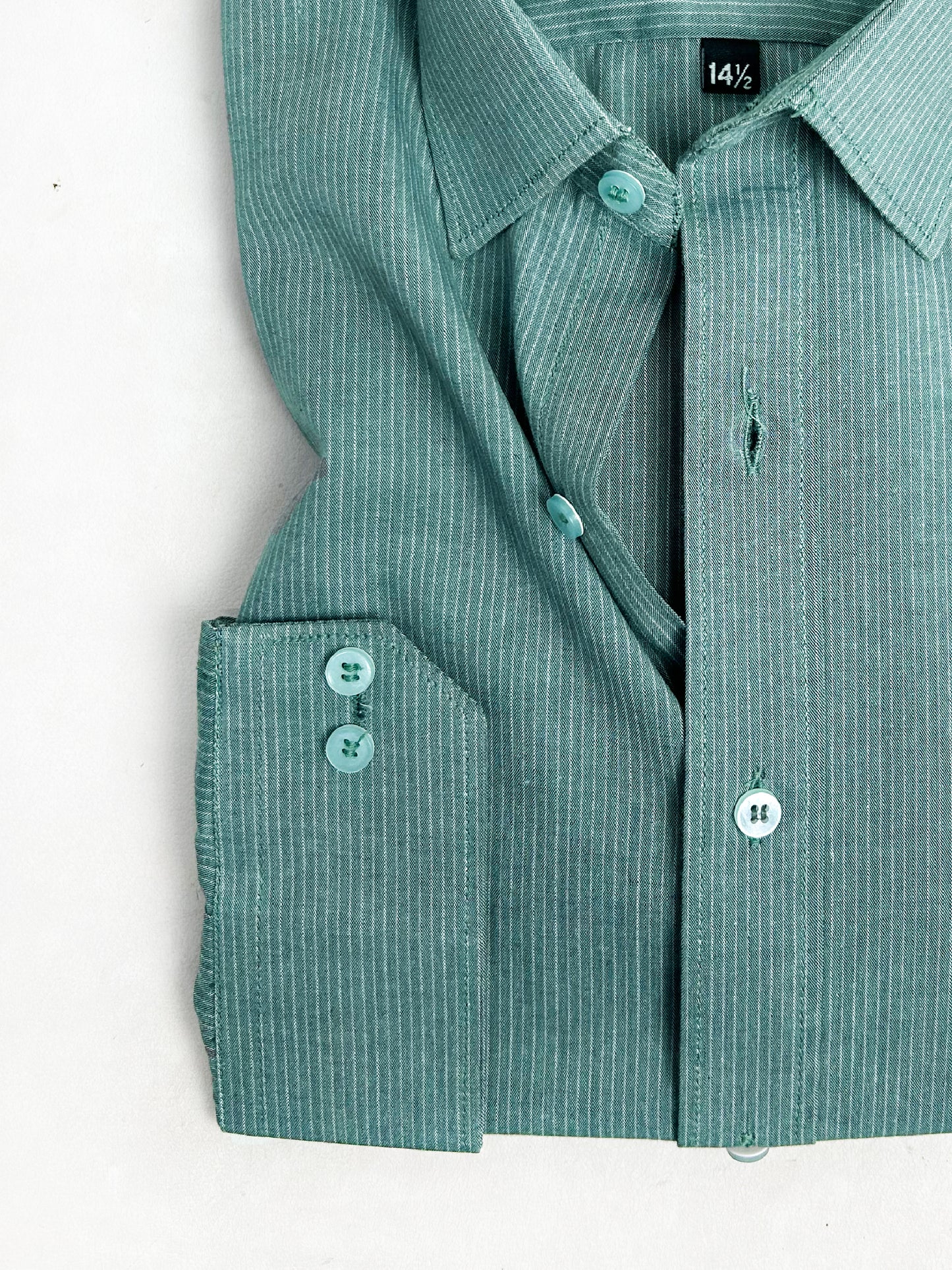 Sea Green Lines Formal Dress Shirt For Men AN MFS113