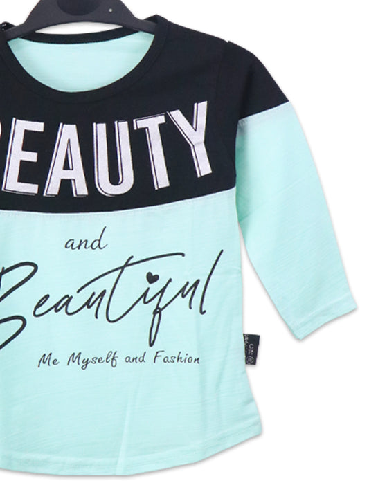 ATT Girls T-Shirt 3.5 Yrs - 9 Yrs Beauty Light Cyan