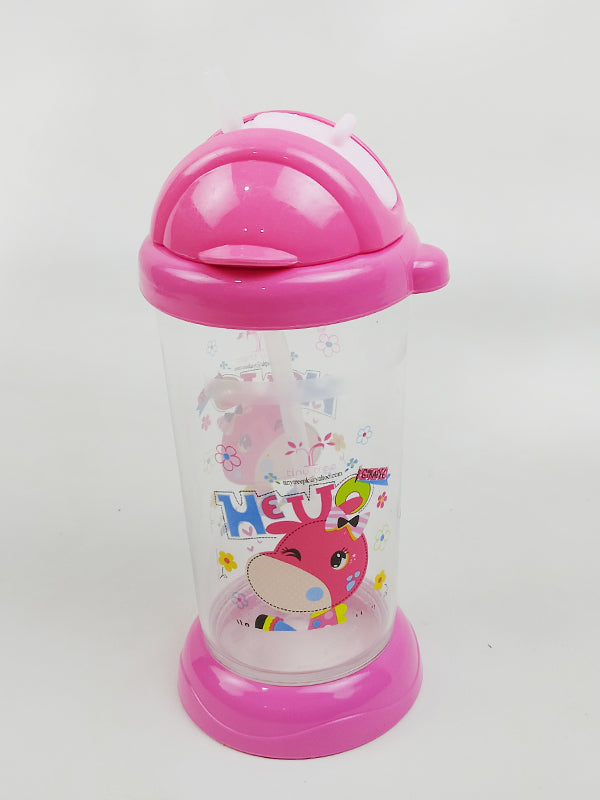 Baby Anti Spill Learning Sippy Cup White Pink - 300ML