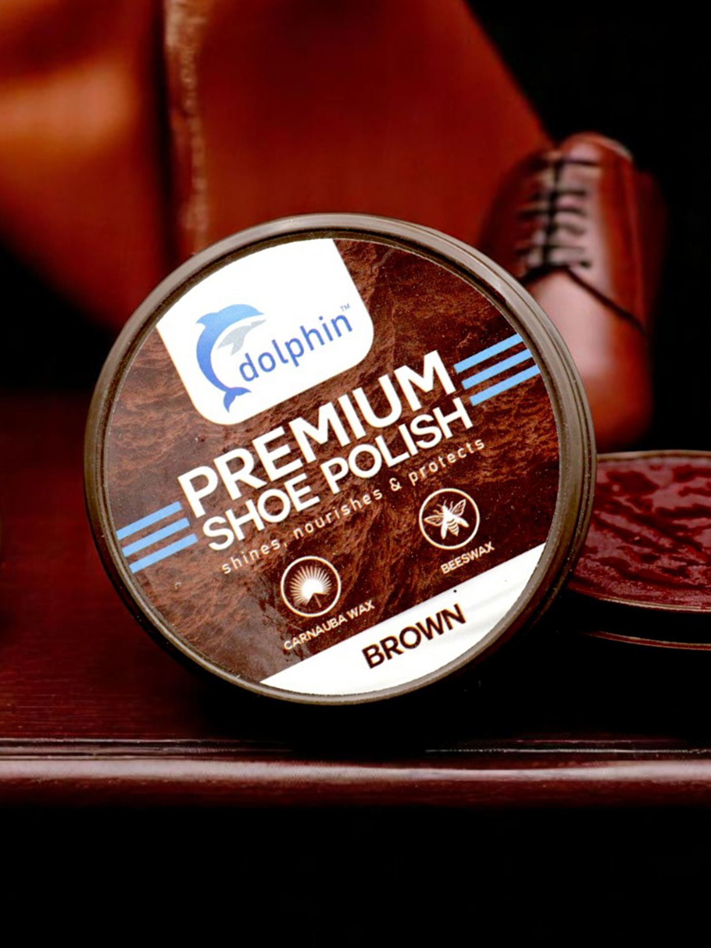 Dolphin Shoe Polish Brown SP13