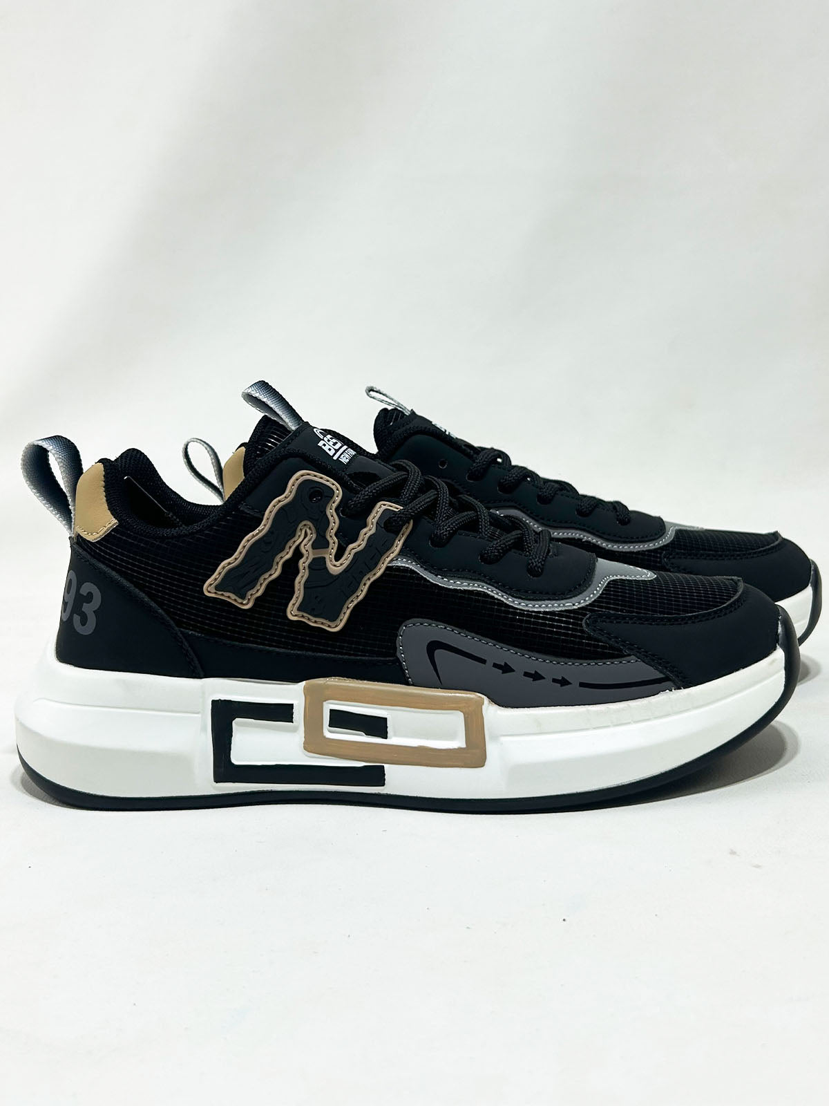 N Black Imported Casual Sneakers For Men MJS243