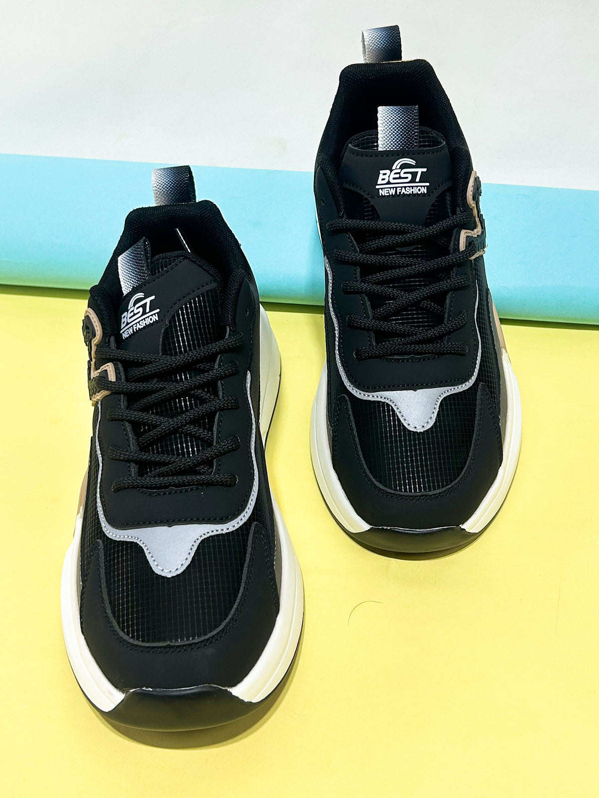 N Black Imported Casual Sneakers For Men MJS243