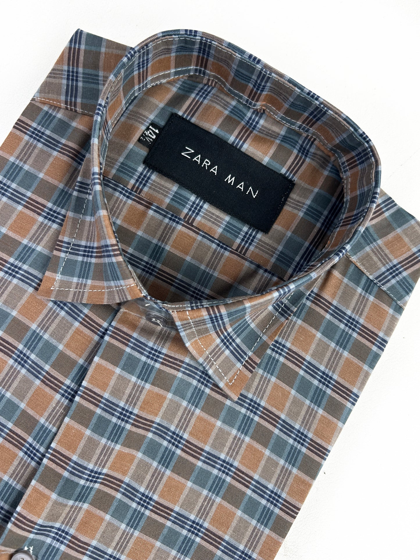 Brown Checks Formal Dress Shirt For Men MFS327