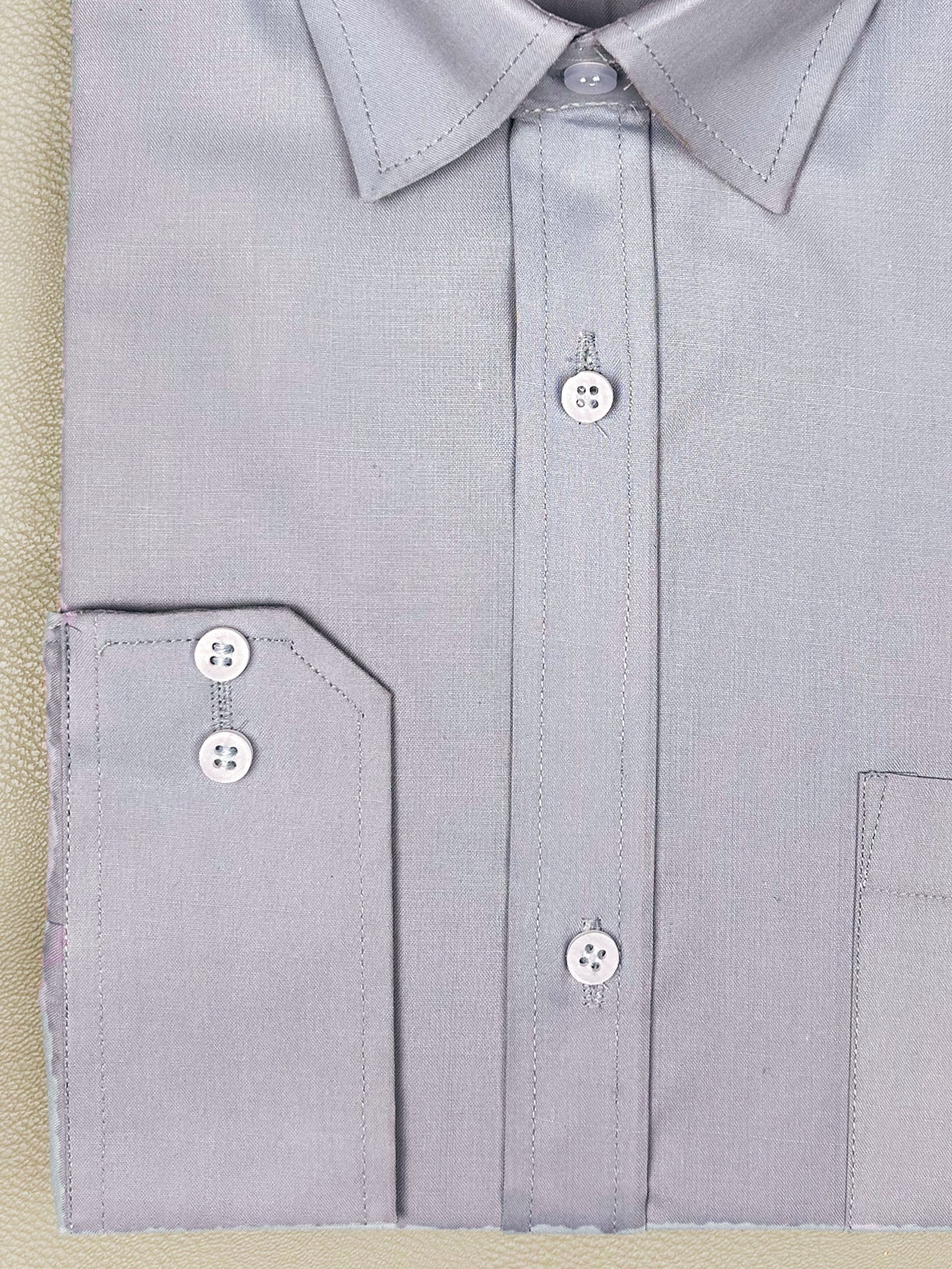 Plain Light Purple Formal Dress Shirt For Men MFS169