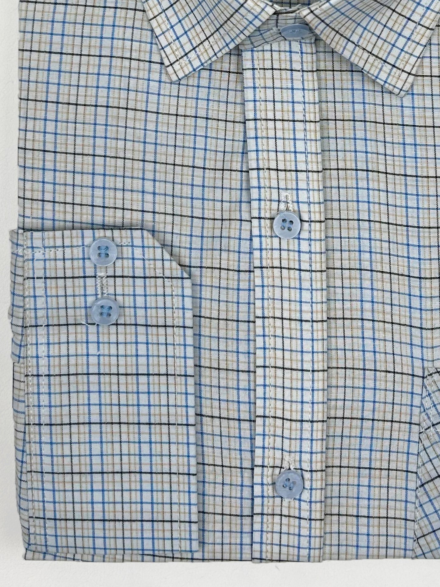 Light Yellow Checks Formal Dress Shirt For Men AZ MFS216