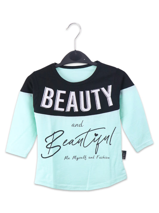 ATT Girls T-Shirt 3.5 Yrs - 9 Yrs Beauty Light Cyan