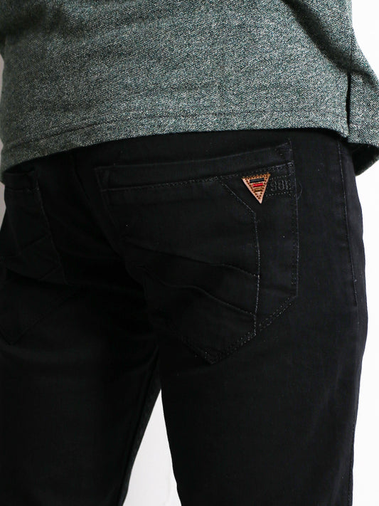 Men's Regular Fit Stretchable Denim Jeans Black 98