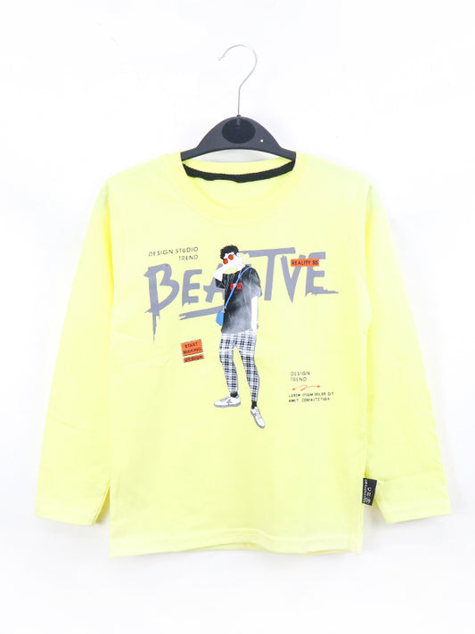 ATT Boys T-Shirt 5Yrs - 10 Yrs Trend Light Yellow