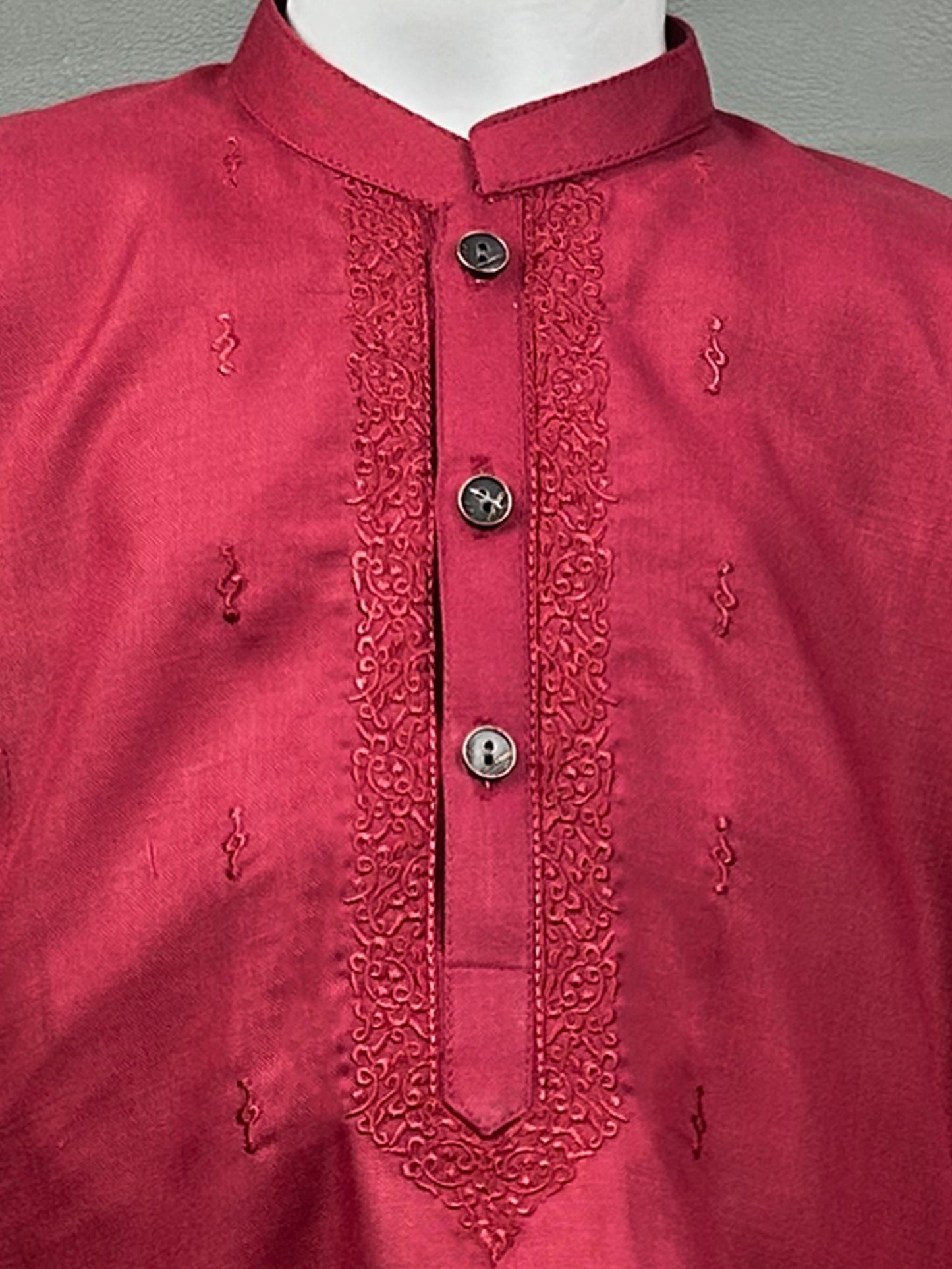 2Yrs - 14Yrs 720 Red Kameez Shalwar Suit For Boys AM BKS123