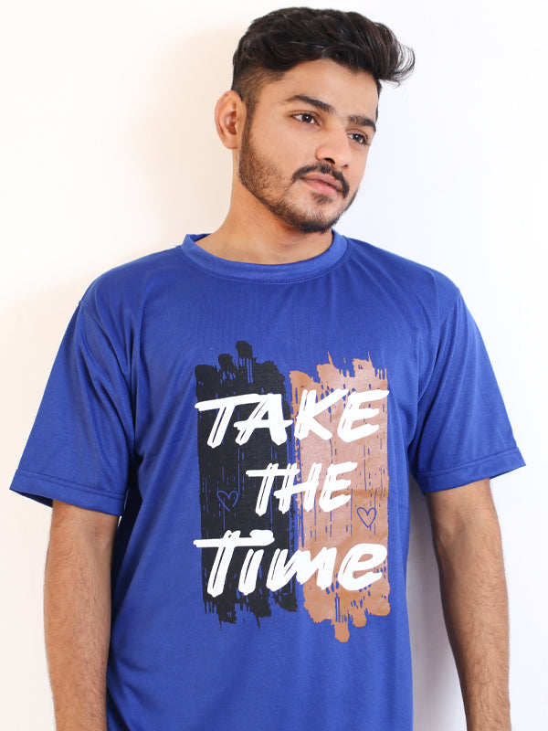 M Men's T-Shirt Time Blue