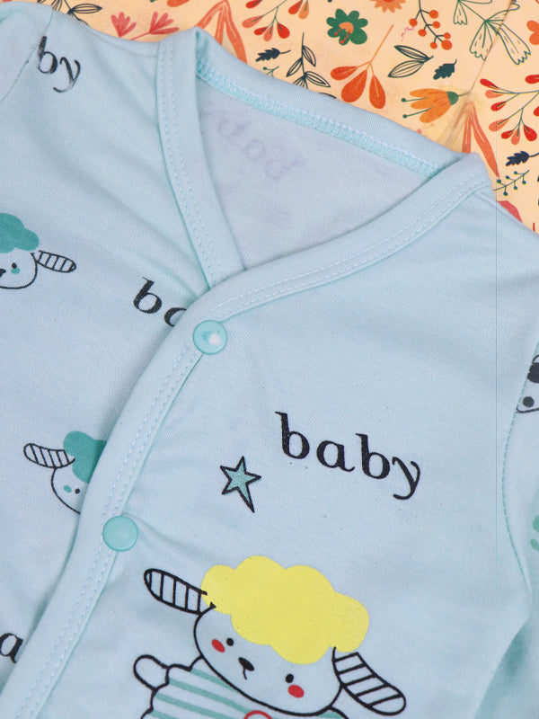 0Mth - 9Mth Baby Light Cyan Baba Suit For Newborns BG NBS71