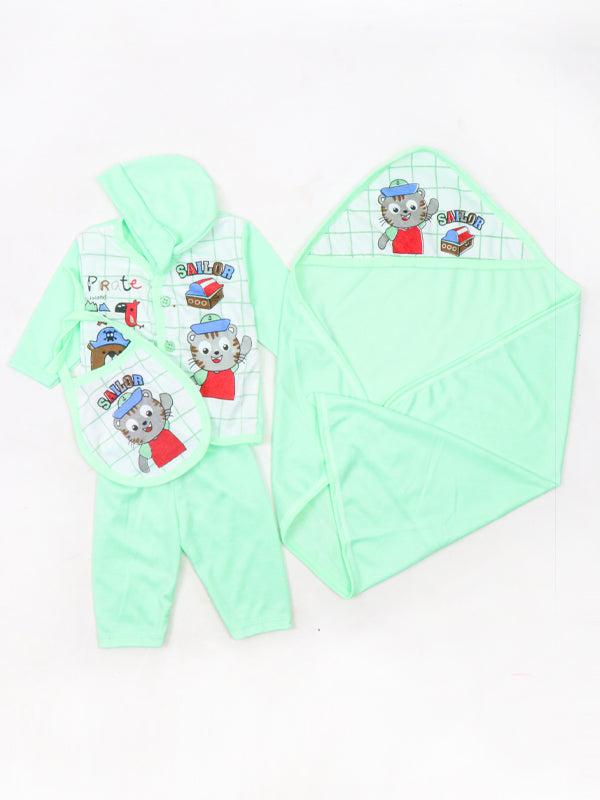 PG Newborn Pack of 5 Gift Set 0Mth - 3Mth Sailor Mint Green