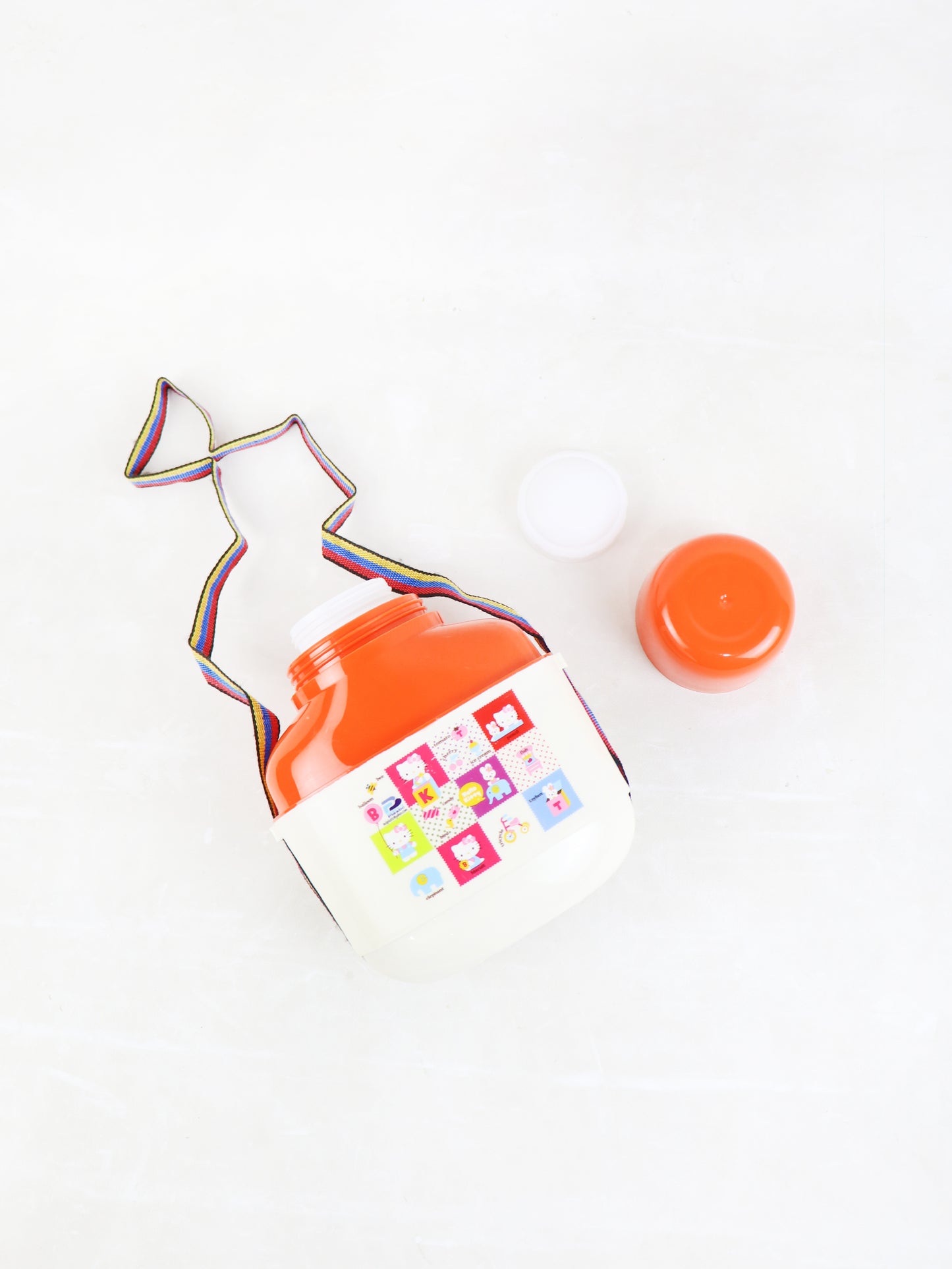 Kids Water Bottle Polo Cooler Kitty Orange