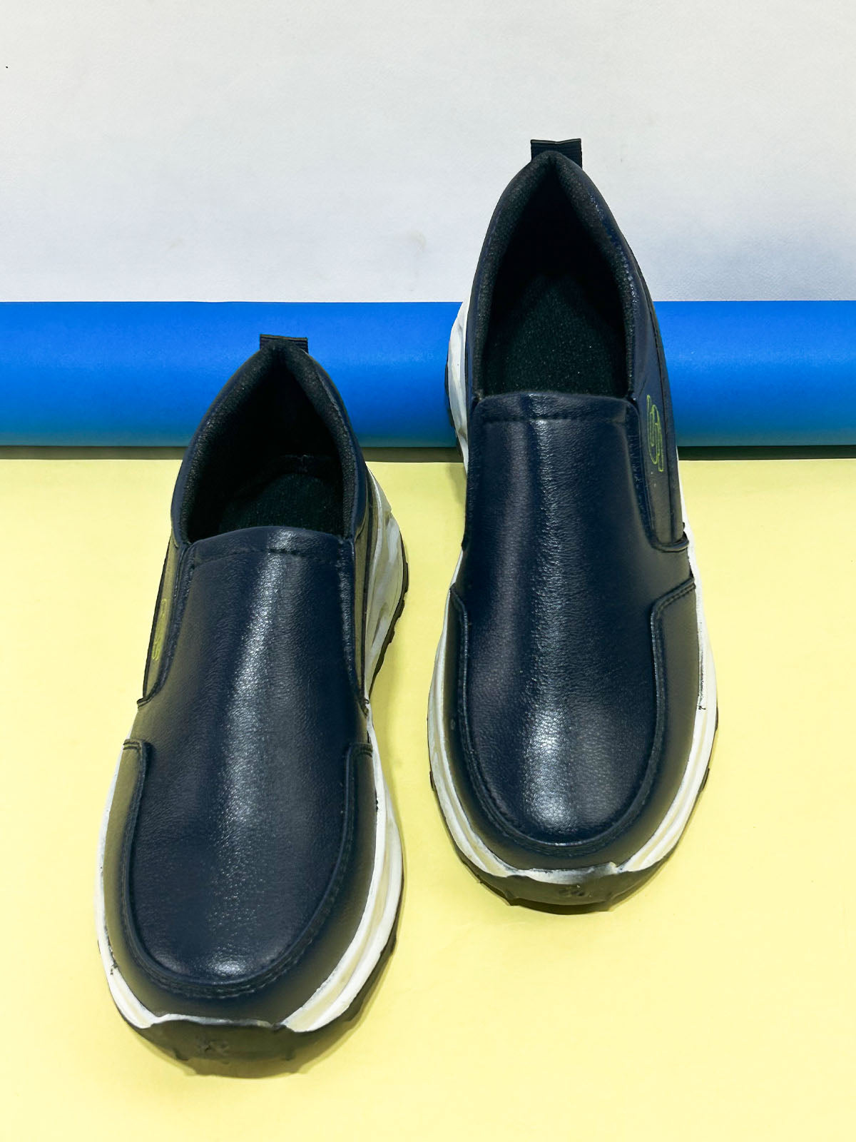 Navy Blue Classic Slip-On Shoes For Men MJS254