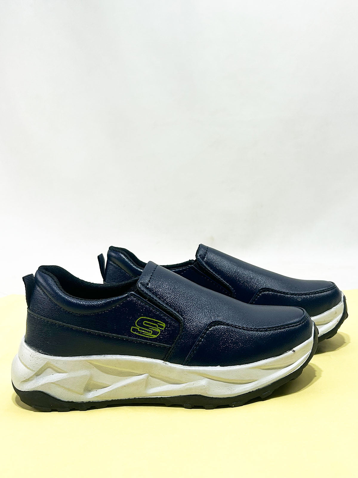 Navy Blue Classic Slip-On Shoes For Men MJS254