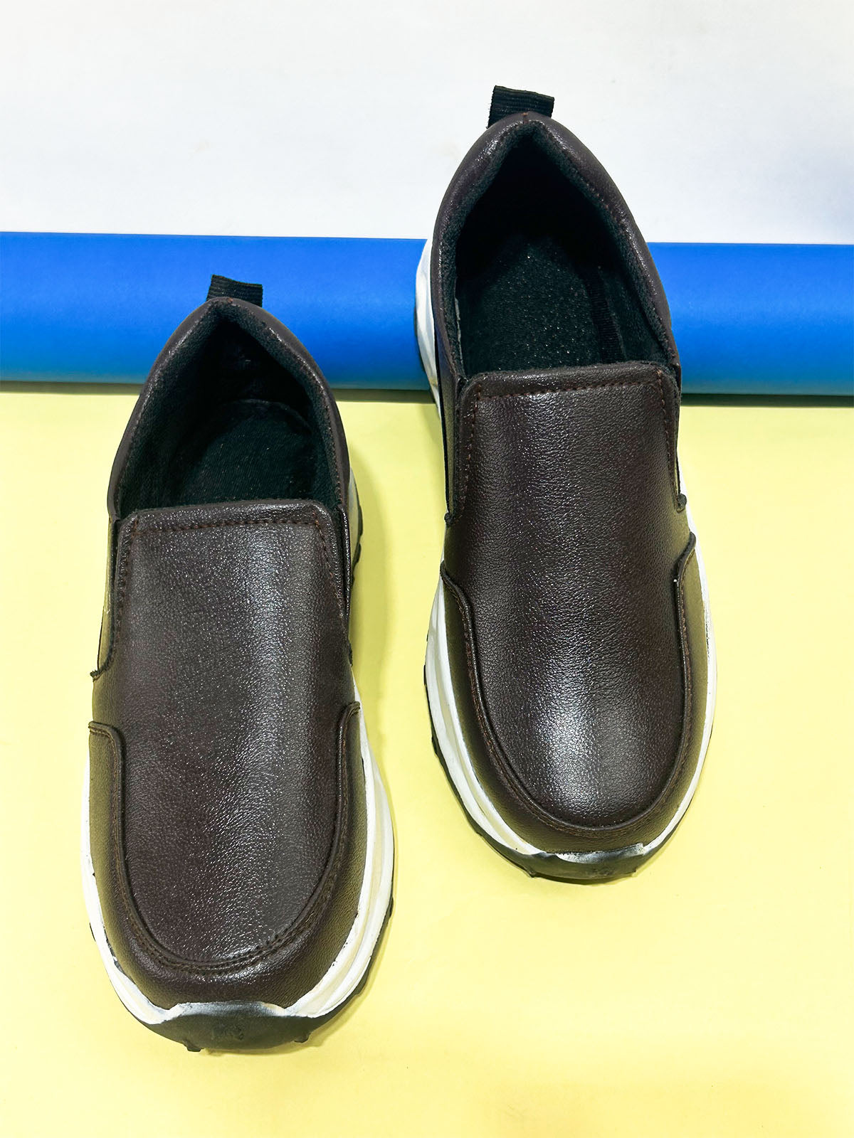 Brown Classic Slip-On Shoes For Men MJS255