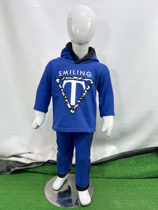 2Yr - 5Yrs Fleece T Blue Suit For Kids SH BS554