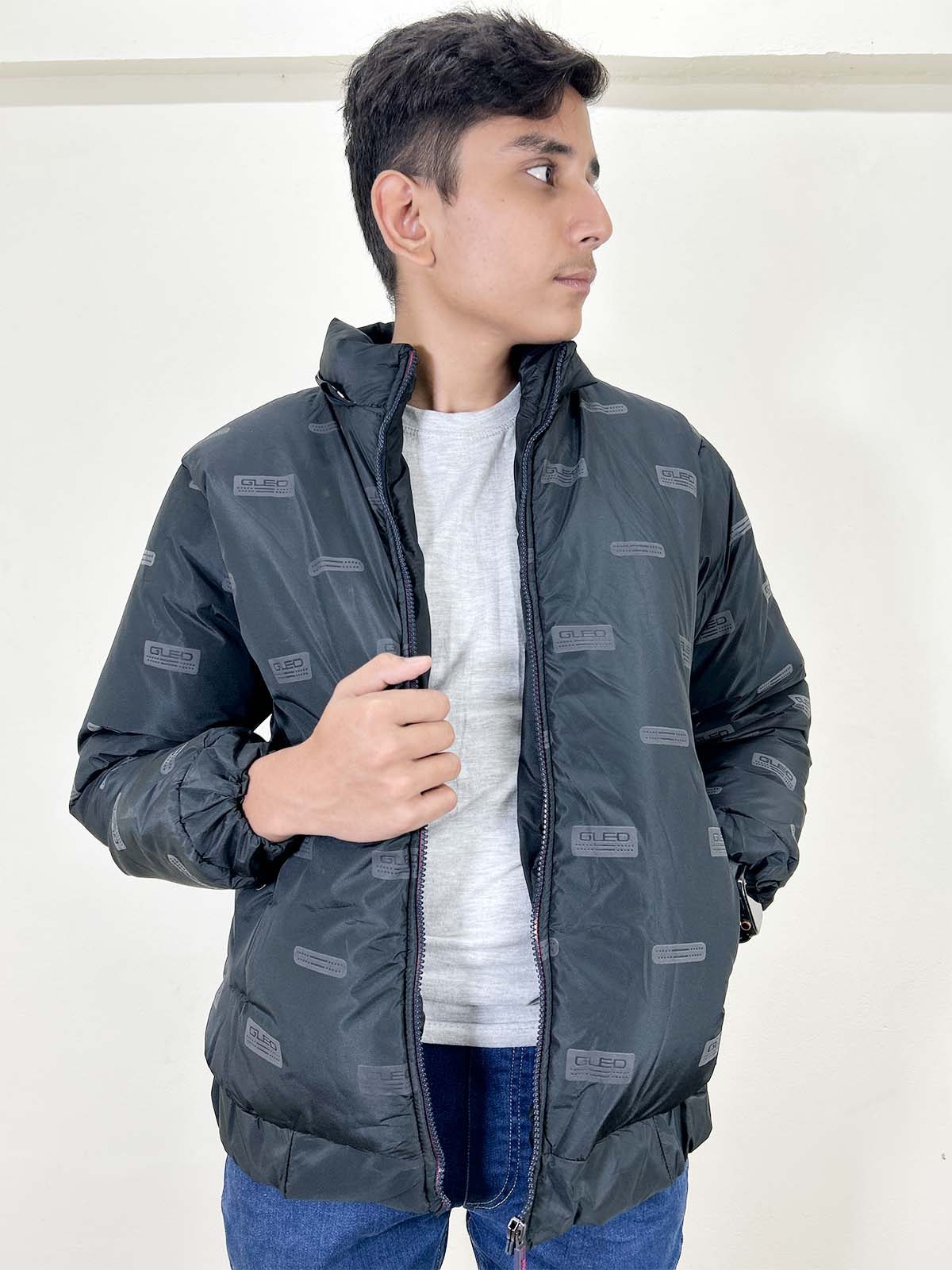 Black Puffer Jacket For Men MJ25