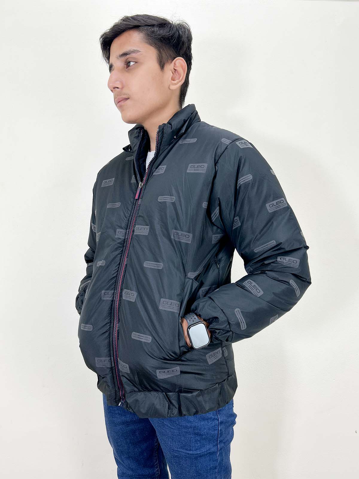 Black Puffer Jacket For Men MJ25