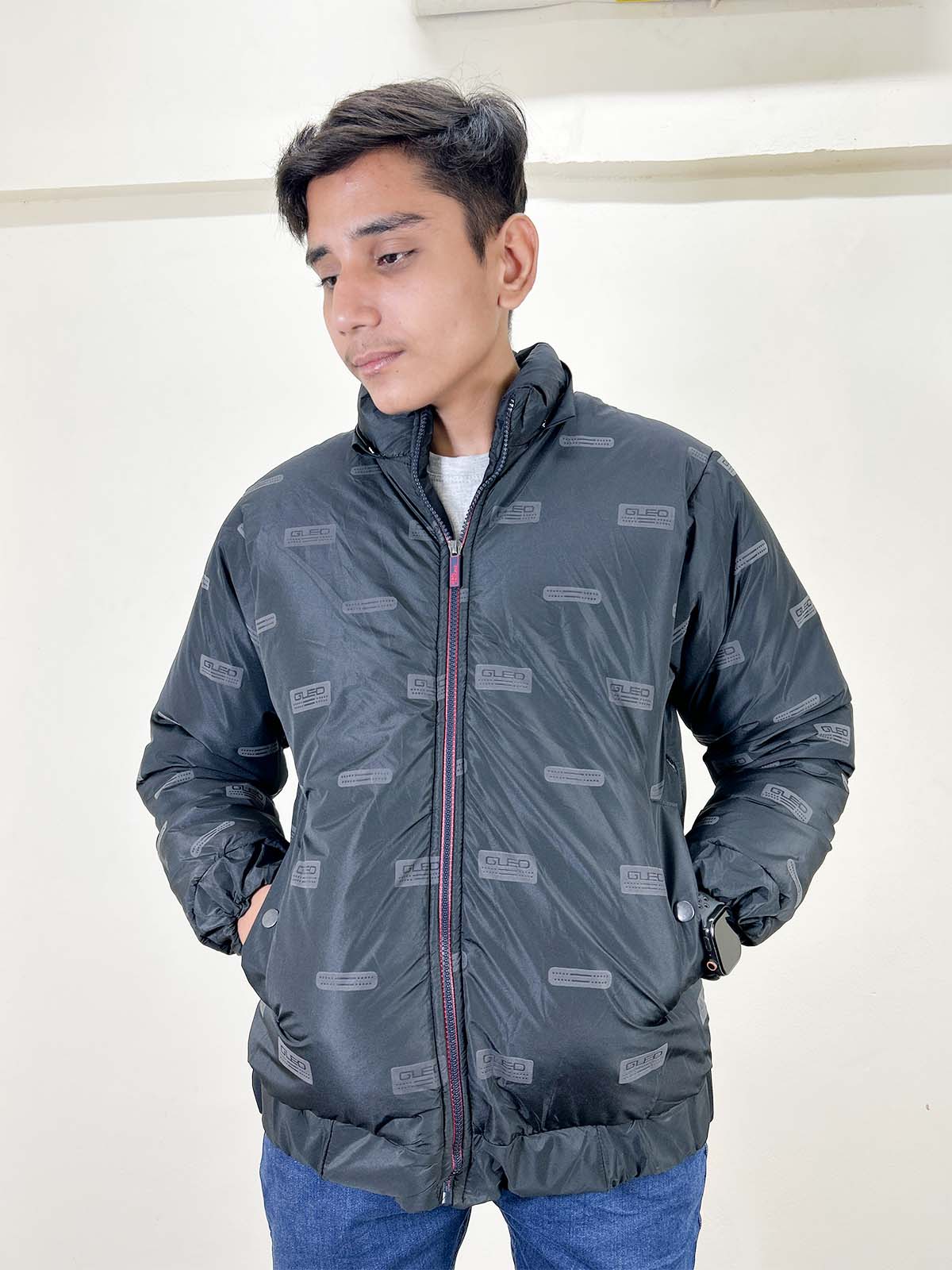 Black Puffer Jacket For Men MJ25