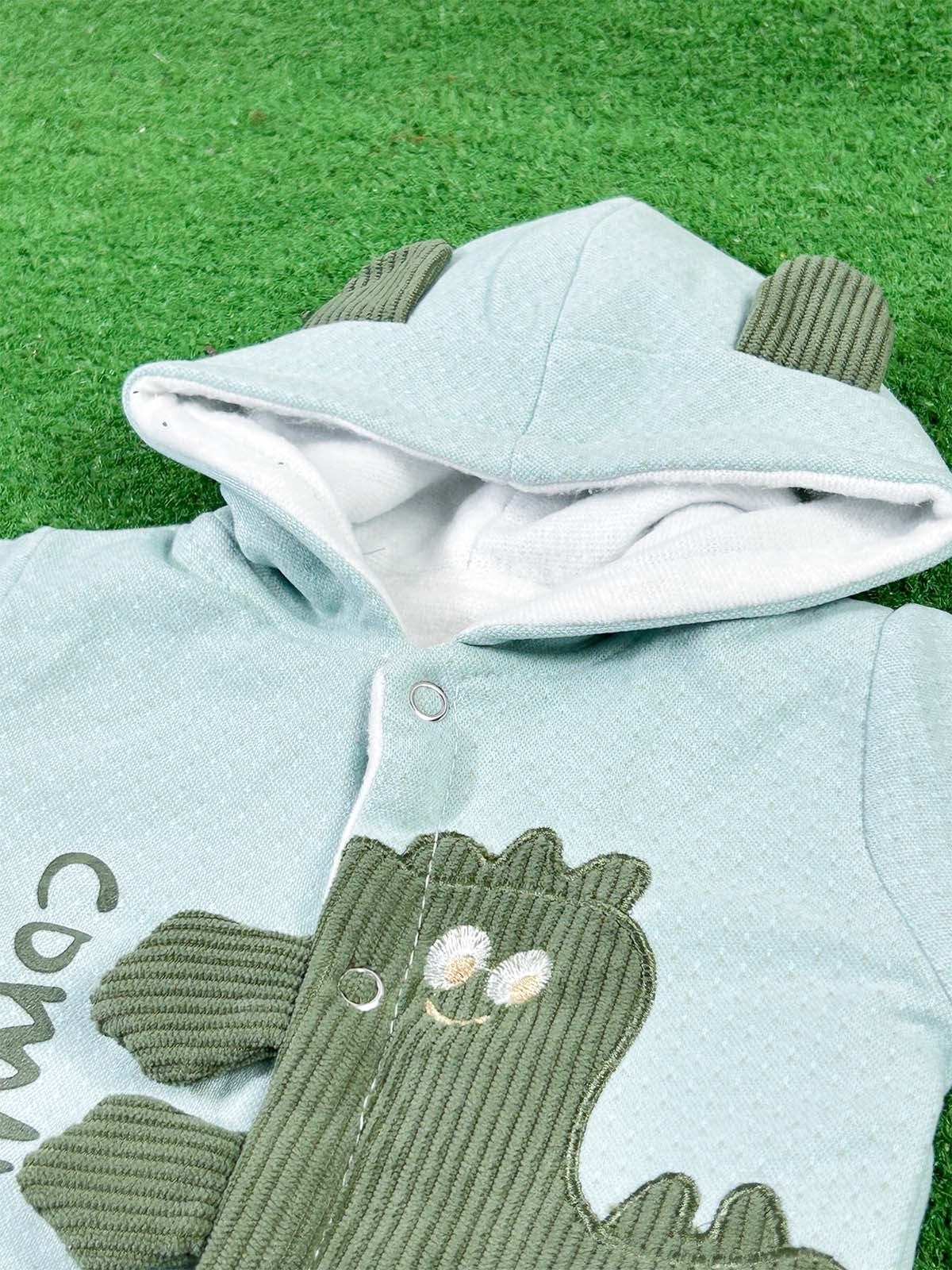 0Mth - 3Mth Fleece Green Suit For Newborns NBS657