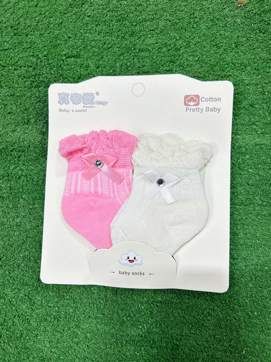 0Mth - 12Mth Pack of 2 Socks For Newborn KS25