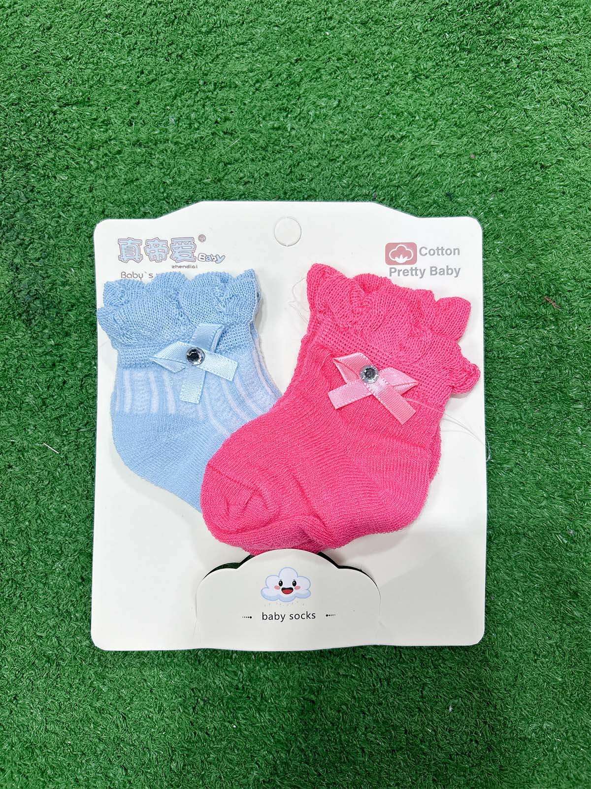 0Mth - 12Mth Pack of 2 Socks For Newborn KS25