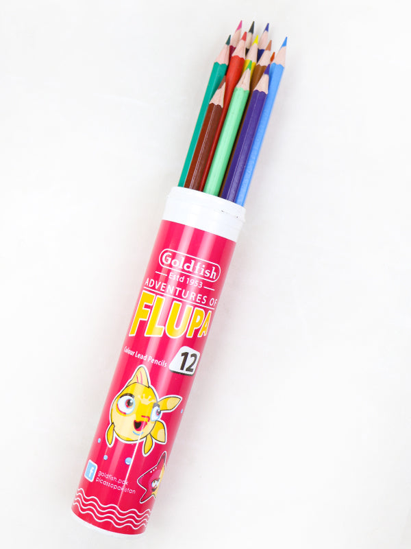 Goldfish Flupa Color Lead Pencils - 12Pcs