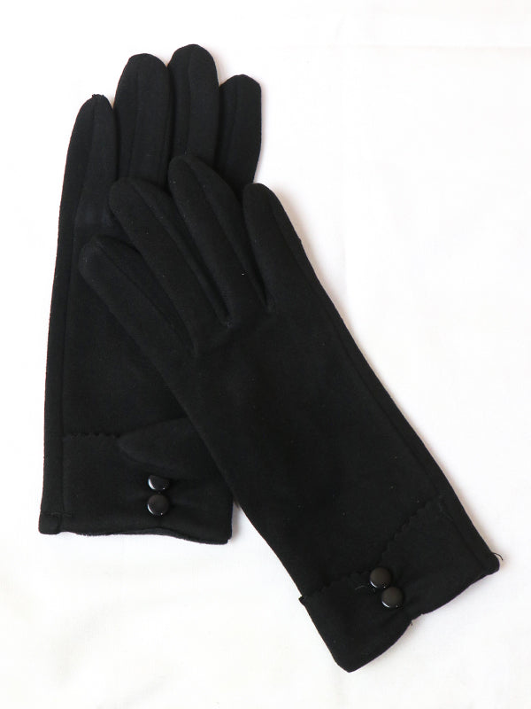 Black Women's Winter Gloves / Girls Winter Gloves / Full Finger Gloves WG03