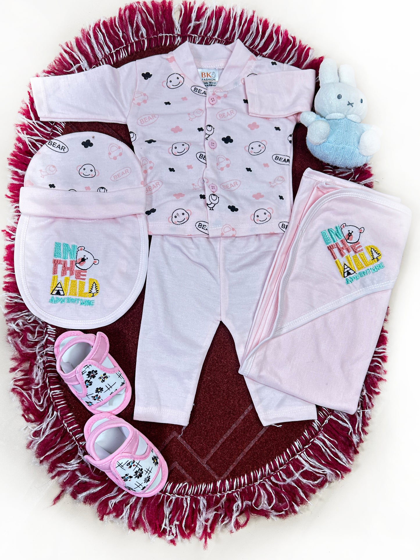 0Mth - 3Mth The Wild 5Pcs Gift Set For Newborn HG NBGS236