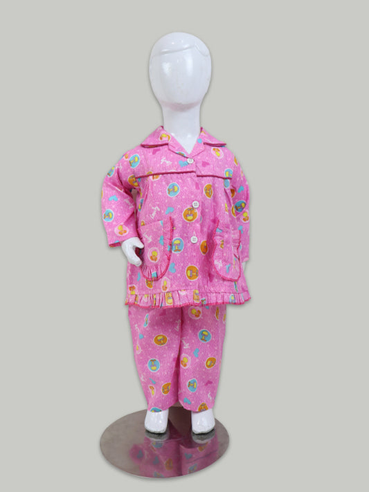 NG Kids Cotton Night Suit 1Yr - 5Yrs 05 Pink