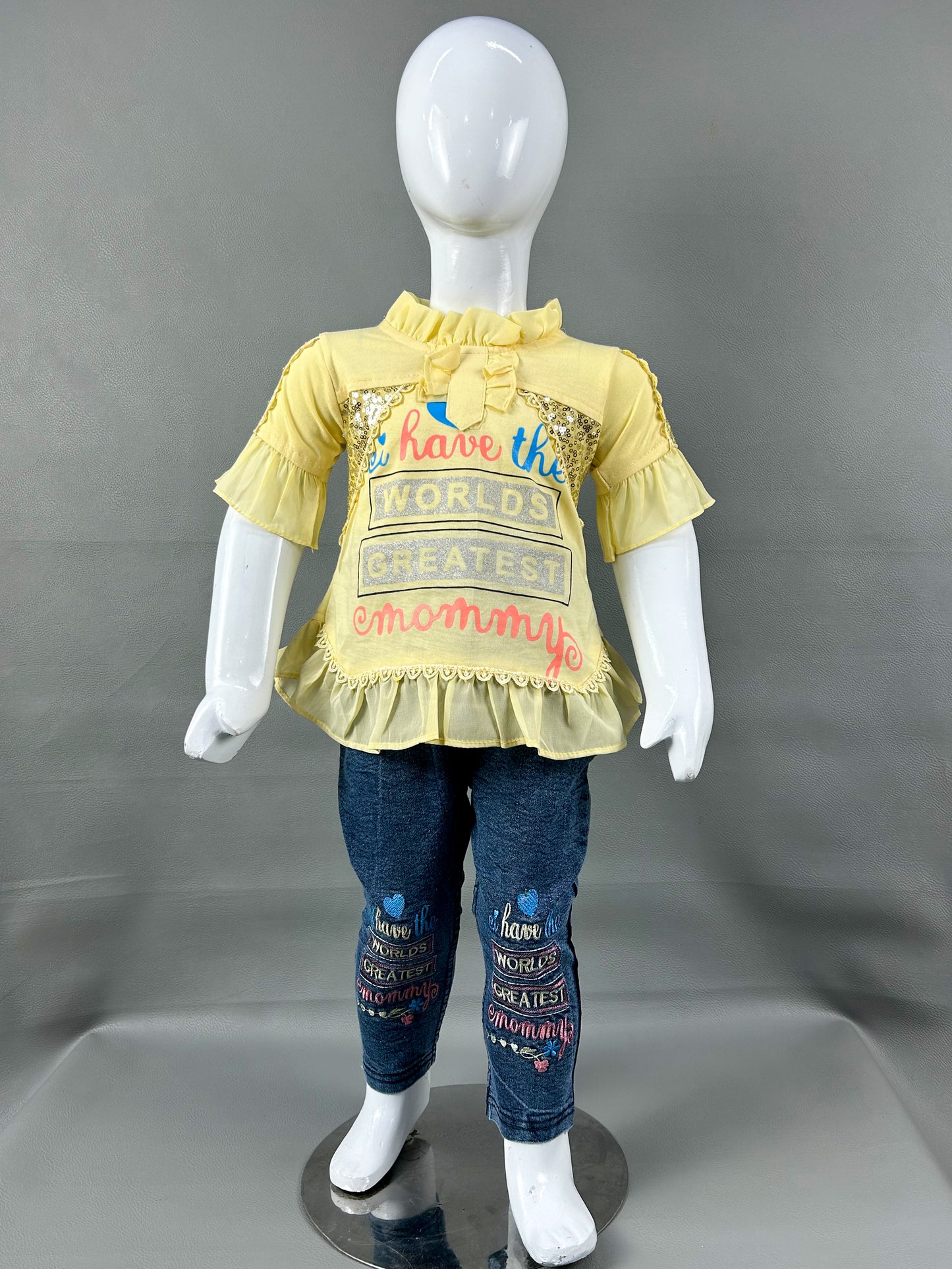 1Yr - 7Yrs Light Yellow World Suit For Girls RZ GS125