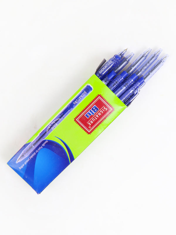 Pack Of 10 Signature Blu Ball Pen - Blue – The Cut Price