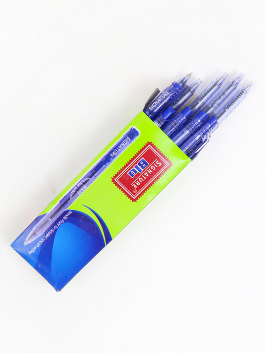 Pack Of 10 Signature Blu Ball Pen - Blue