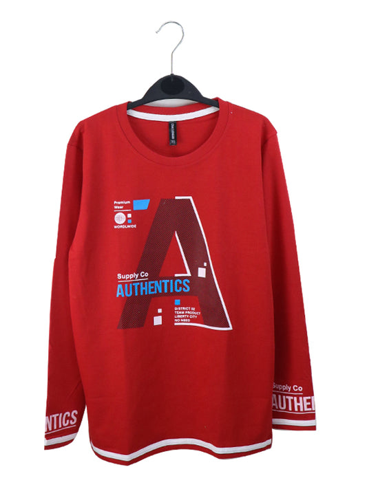 ATT Boys T-Shirt 13 Yrs - 17 Yrs Authentics Red