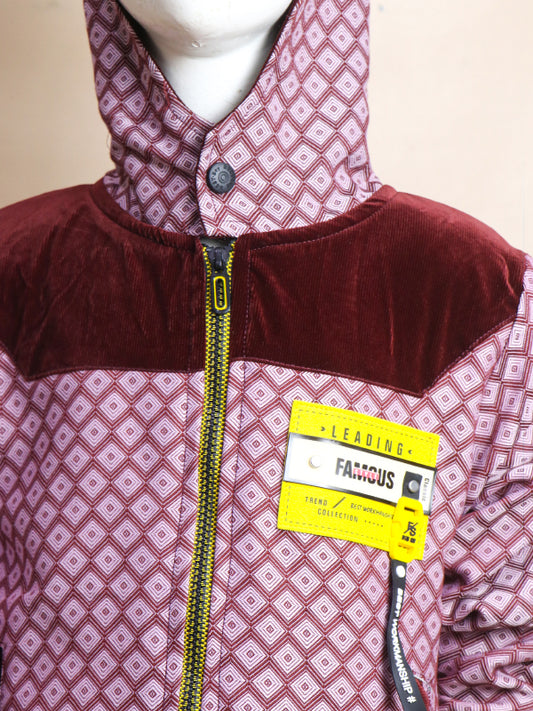 3Yrs - 8Yrs Style Dark Maroon Hooded Jacket For Boys AJ KJ05