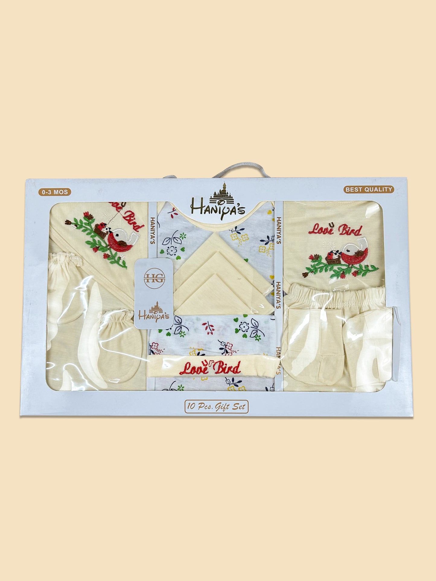 0Mth - 3Mth Love Light Yellow 10Pcs Gift Set For Newborn NBGS116