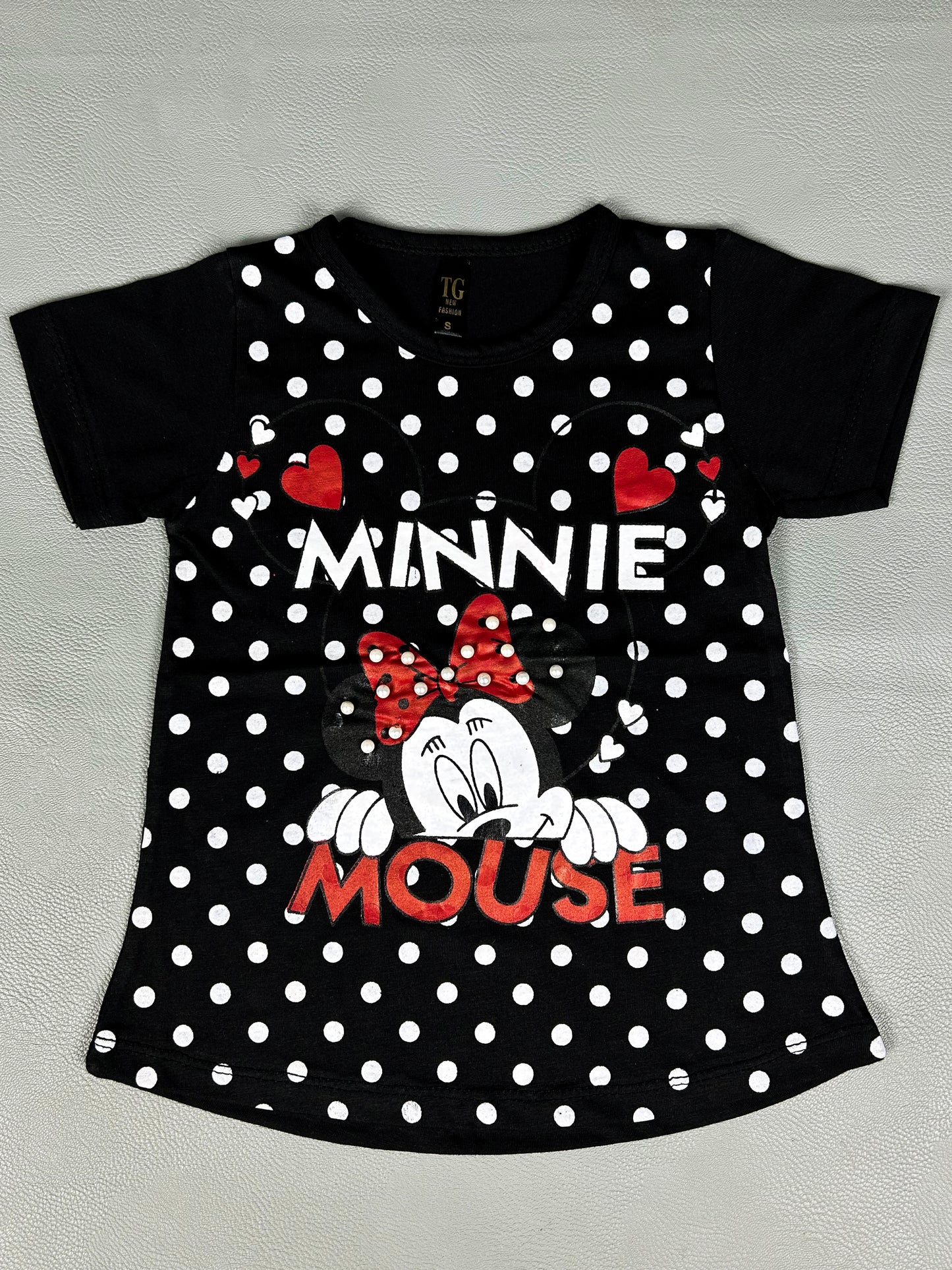 2.5Yrs - 7Yrs Minnie Black T-Shirt For Girls TB GTS33