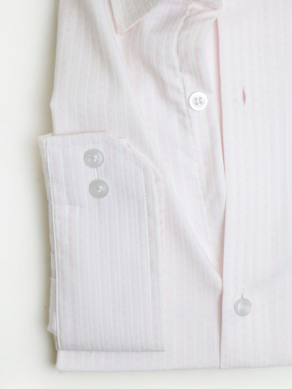 Z Men's Formal Dress Shirt Light Pink Lines