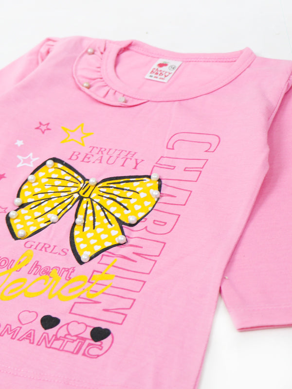 GTS05 MZ Girls T-Shirt 1 Yrs - 4 Yrs Charming Pink