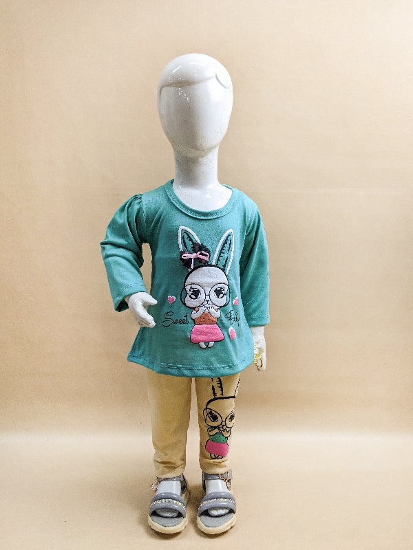 1Yr - 4Yrs Sweet Ferozi Suit For Girls RG GS76