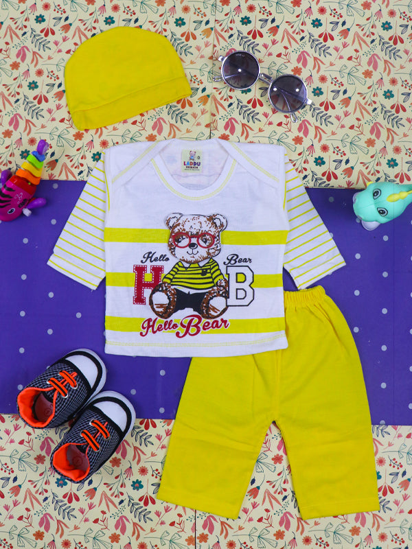 0Mth - 3Mth Bear Yellow Baba Suit For Newborns HG NBS108