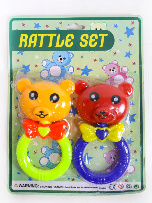 Multicolor Pack of 2 Baby Rattles Set