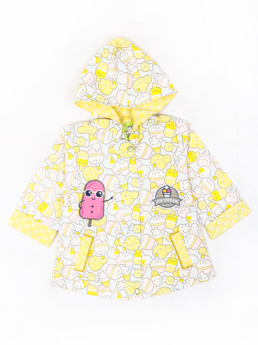 WG Newborn Hooded T-Shirt 3Mths - 6Mths Ice-Cream Yellow