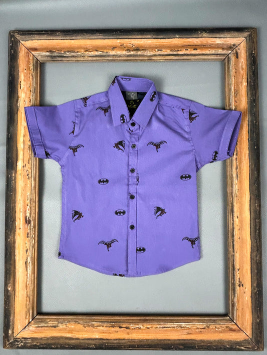 4Yrs - 8Yrs Light Purple Casual Shirt for Boys BCS50