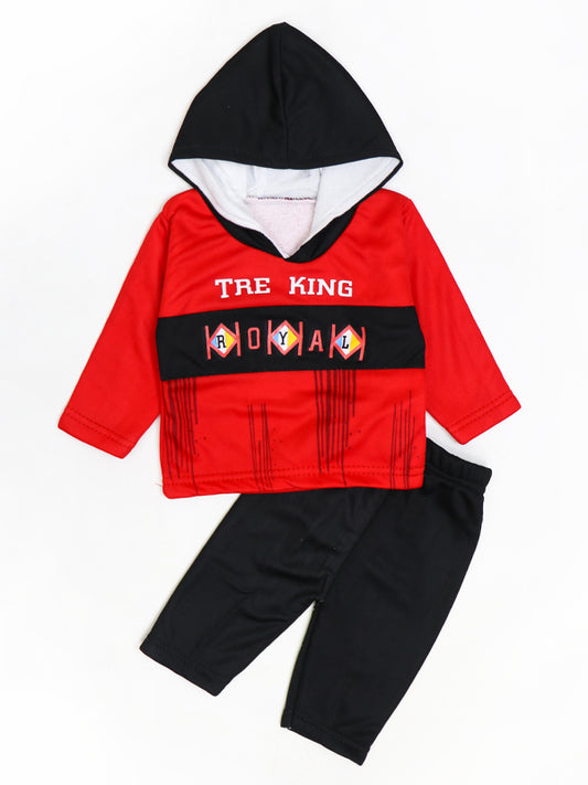SF Hooded Newborn Baba Suit 3Mth - 9Mth King Red