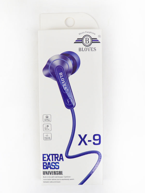 Bloves Wired Earphones X-9
